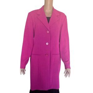 VALERIE STEVENS Long Blazer/jacket Size 10 Pink *Worn Once*
